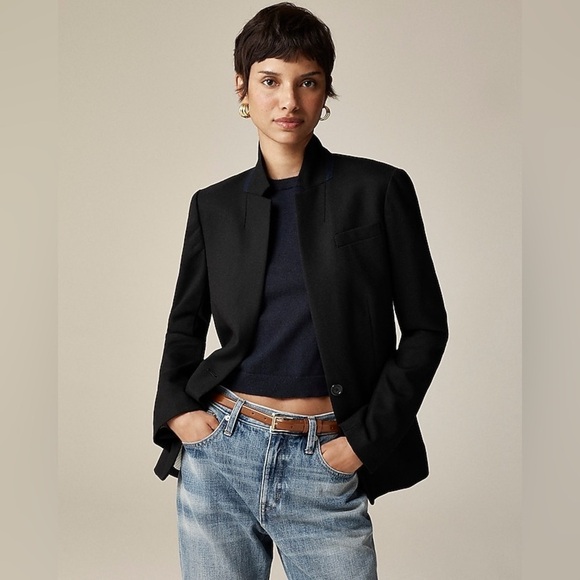 J Crew NAVY Tall Regent blazer in wool flannel B0323